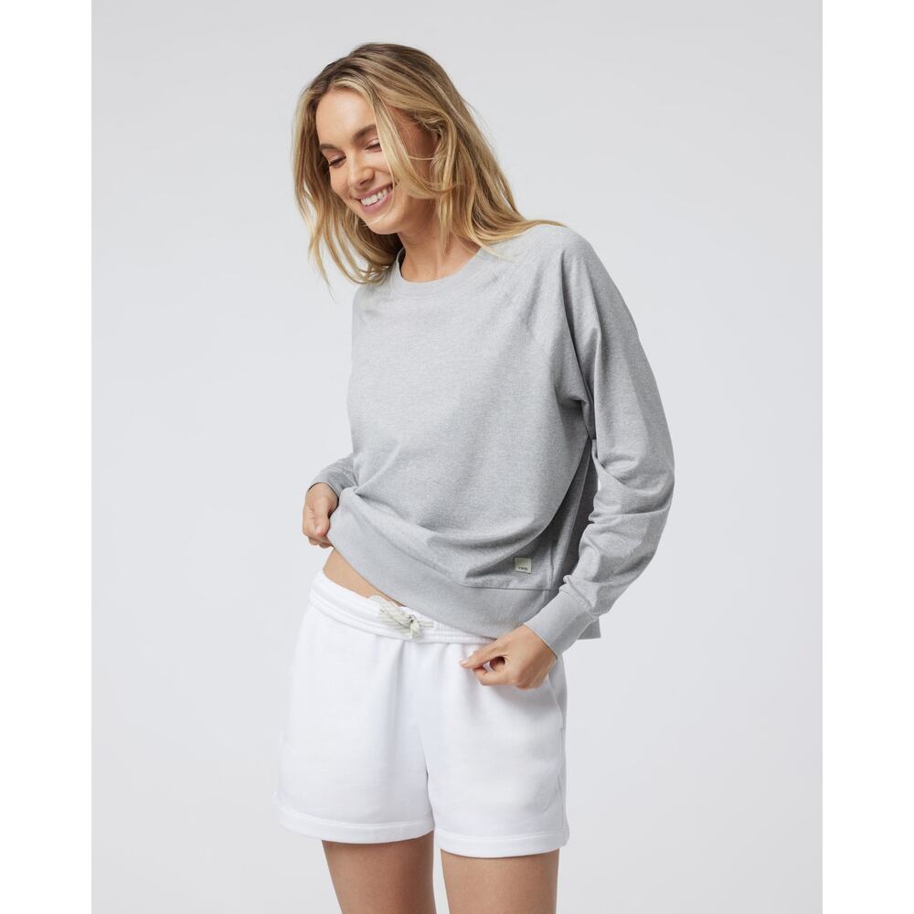 VUORI Gray Long Sleev HALO Crew Crewneck Top Women's